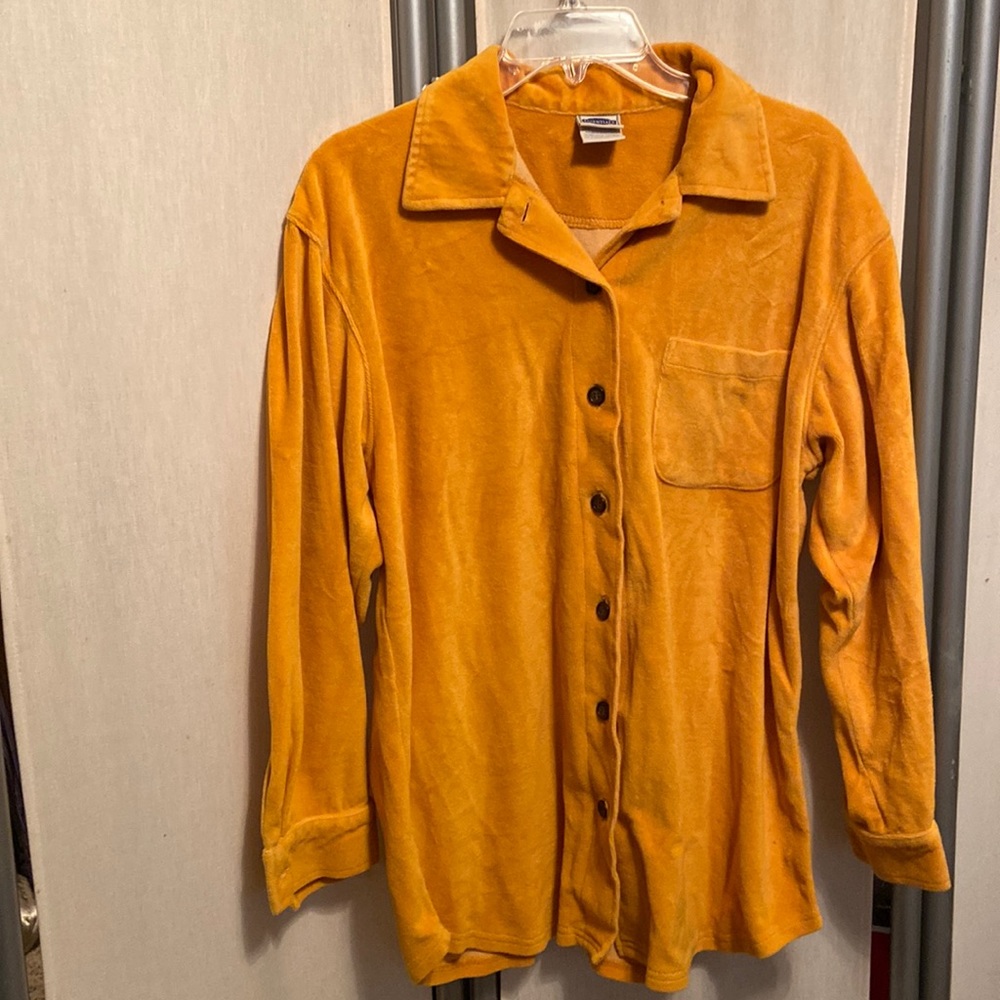 Essentials marigold long sleeve button down unisex size M